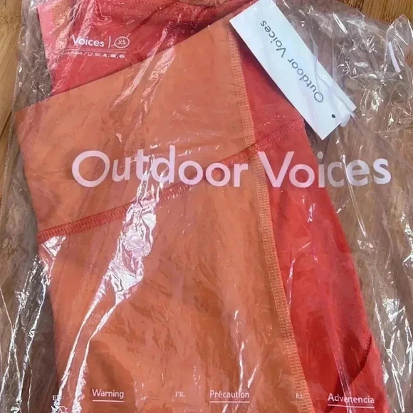 Outdoor Voices Leggings 7/8 Length Sandstone Paprika Peach Size XS NWT NIP - Picture 4 of 4